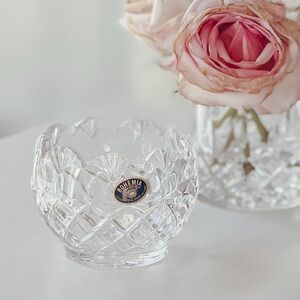 Art Deco Style Vintage Bohemia Crystal Sugar Bowl or Trinket Dish